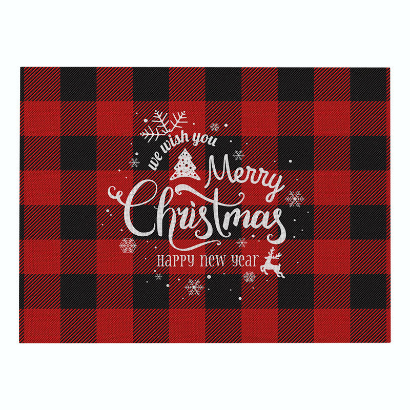 Christmas Series Cotton And Linen Placemat Dining Table