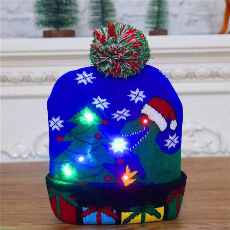 LED Christmas Knitted Beanie Christmas