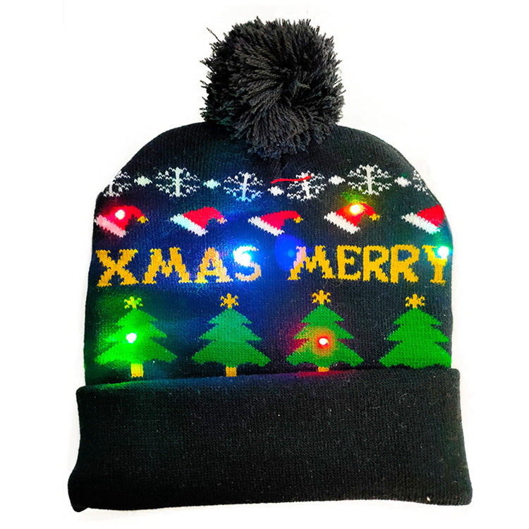 LED Christmas Knitted Beanie Christmas