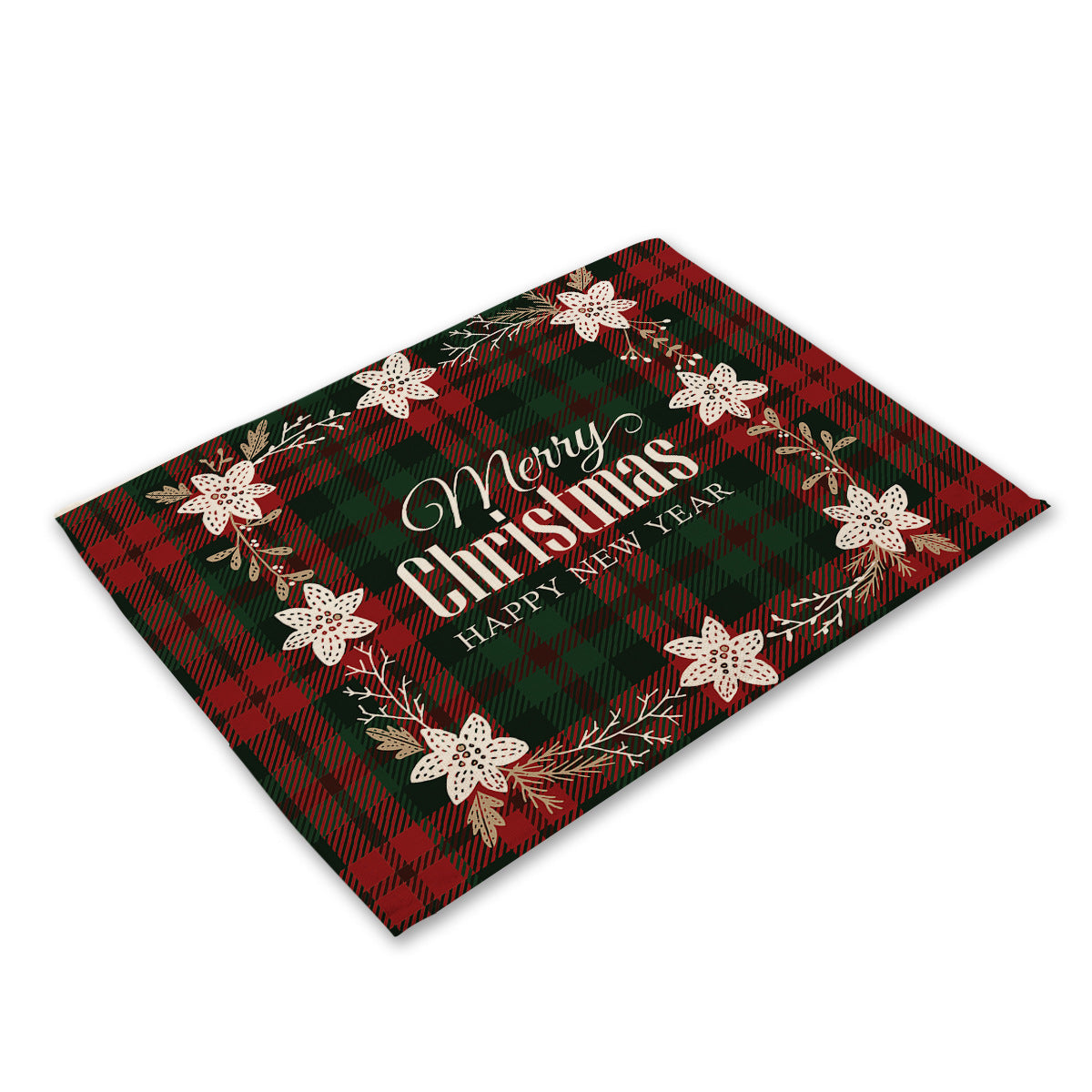 Christmas Series Cotton And Linen Placemat Dining Table