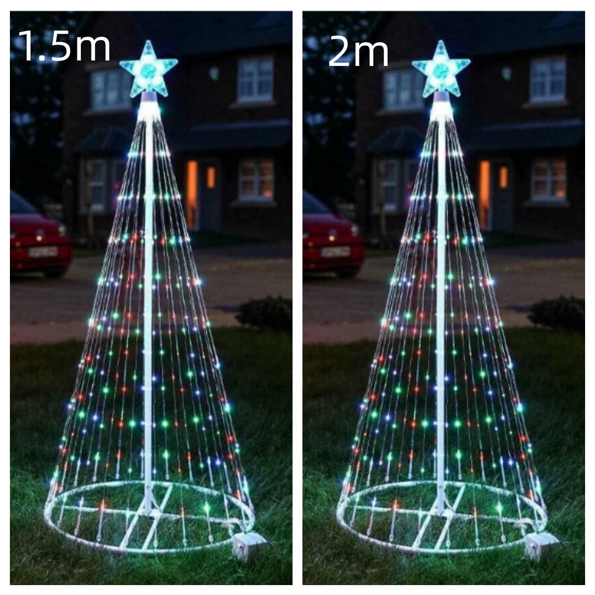 Multi-Colour LED Animated Outdoor Christmas Tree Lights!