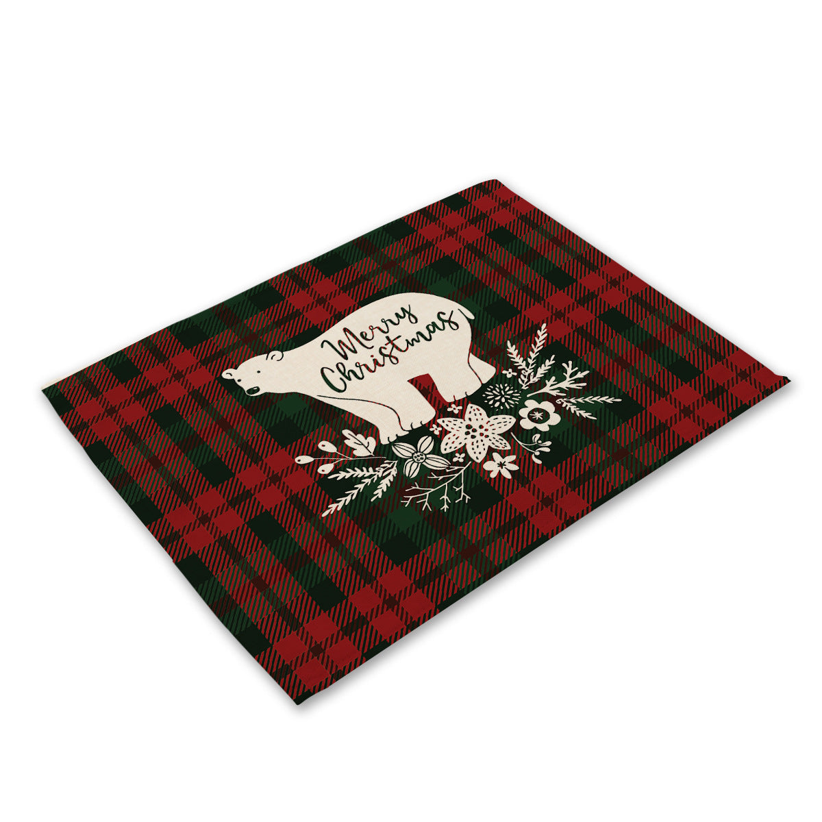 Christmas Series Cotton And Linen Placemat Dining Table