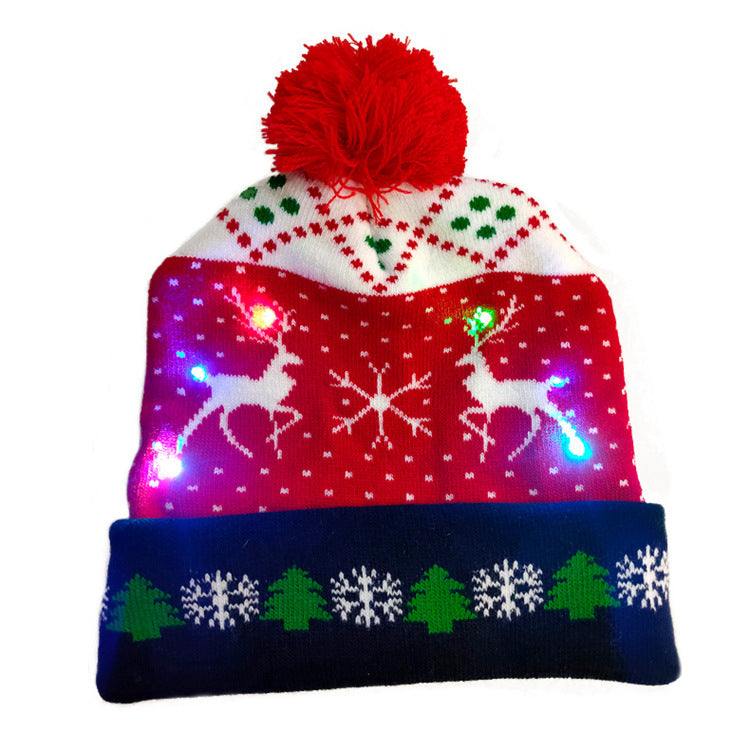 LED Christmas Knitted Beanie Christmas