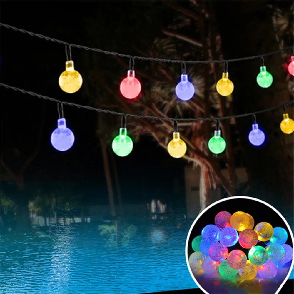 LED String Light Solar Fairy Lights 5m 20LED Warm Light Waterproof Outdoor Decoration Christmas Lamp