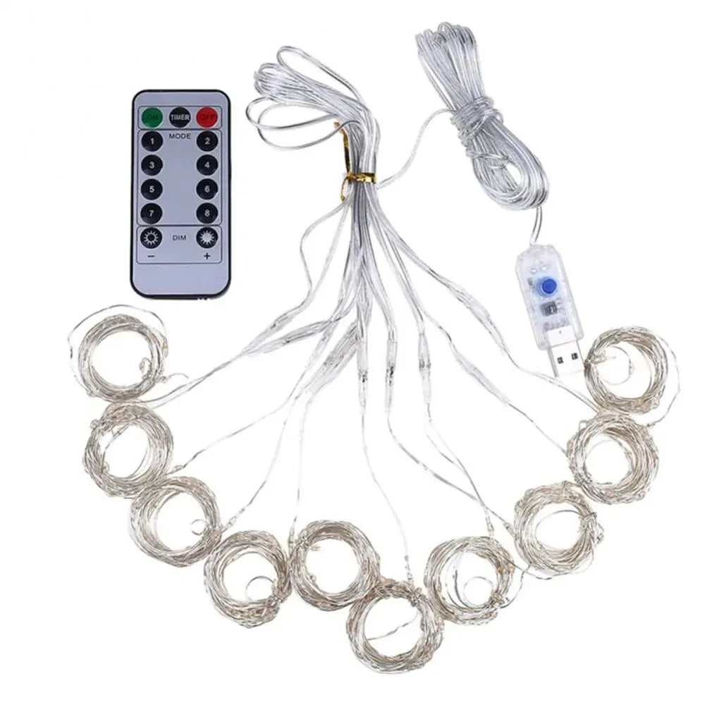 LED Curtain Lights Christmas Garland