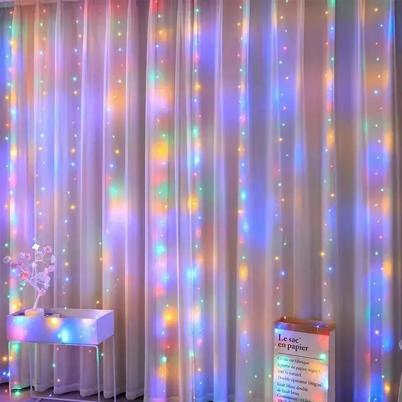 LED Curtain Lights Christmas Garland