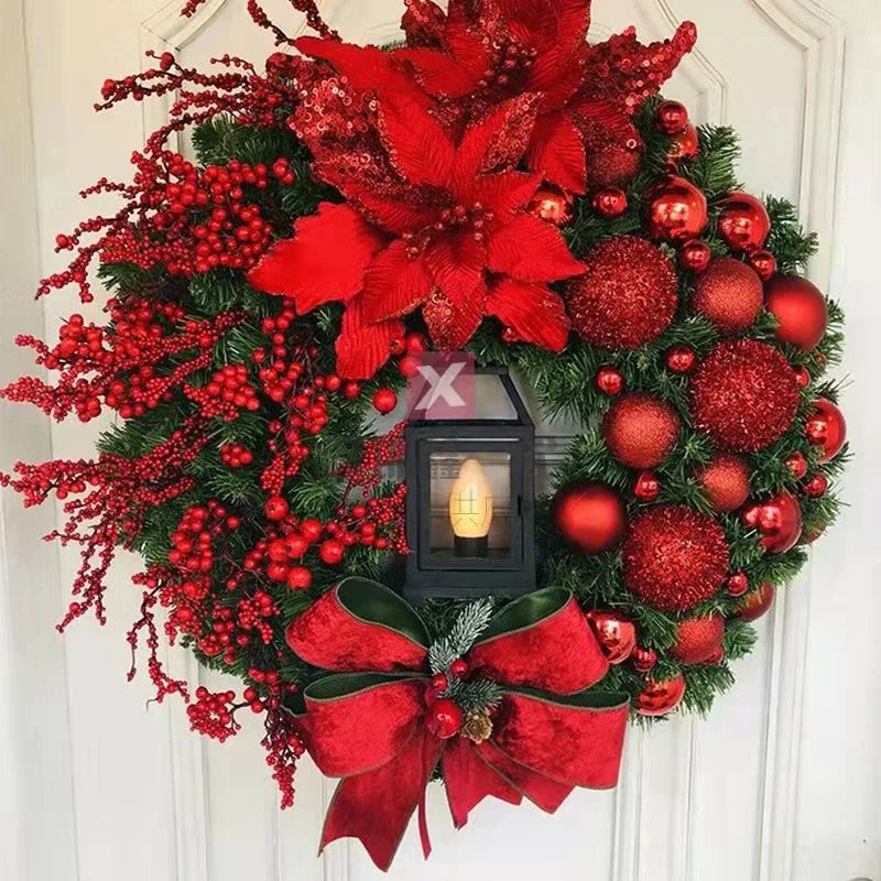 Door Wreath with Lamp!