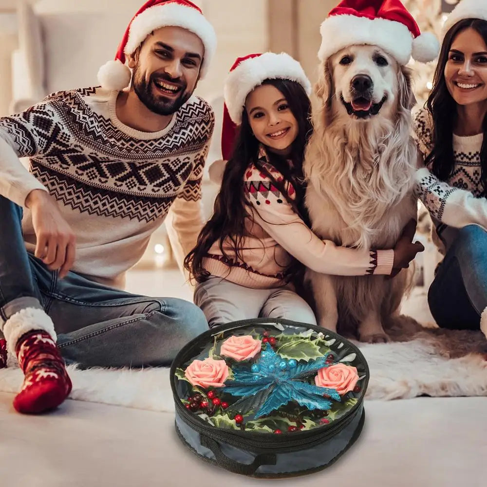 Christmas Wreath Storage Box Round