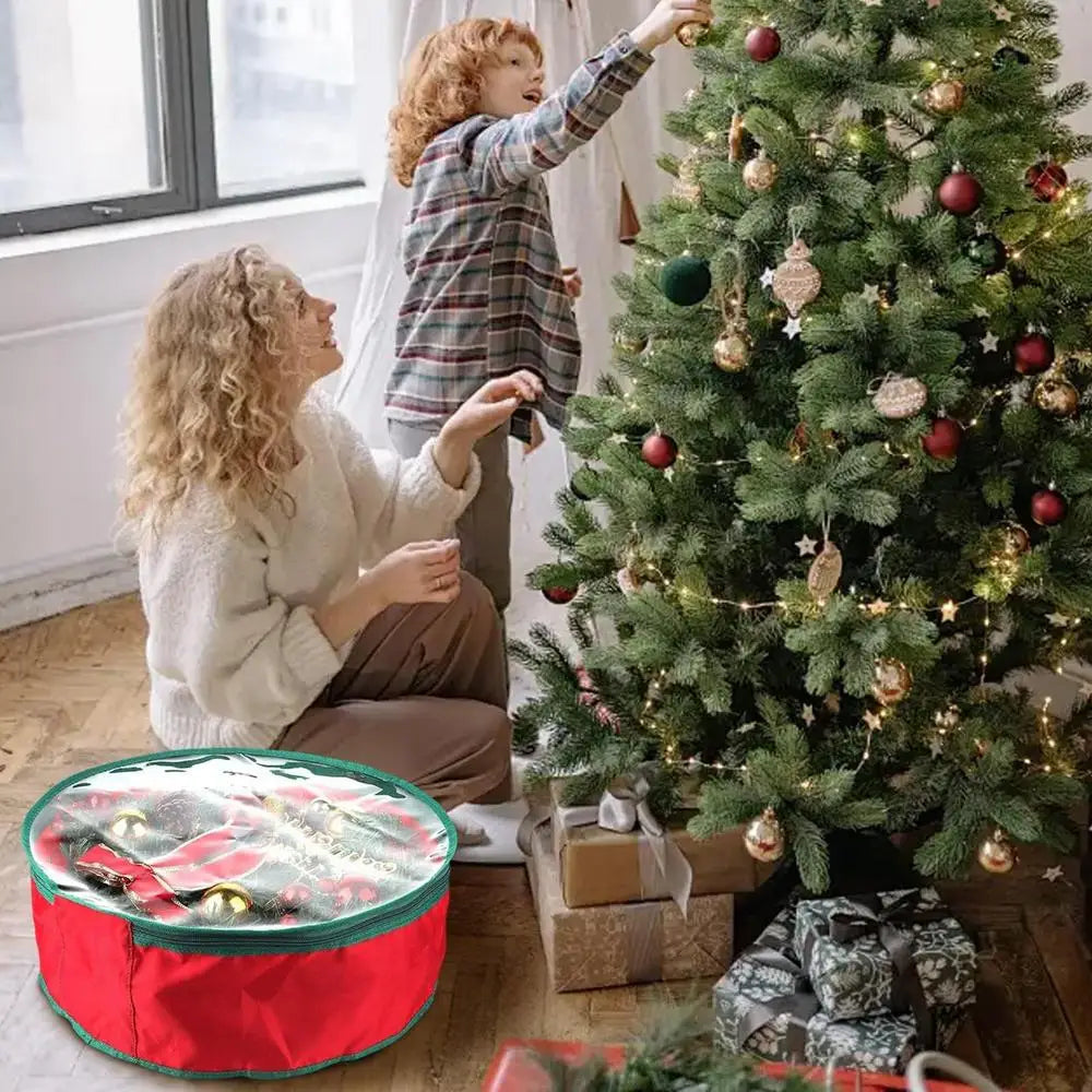 Christmas Wreath Storage Box Round