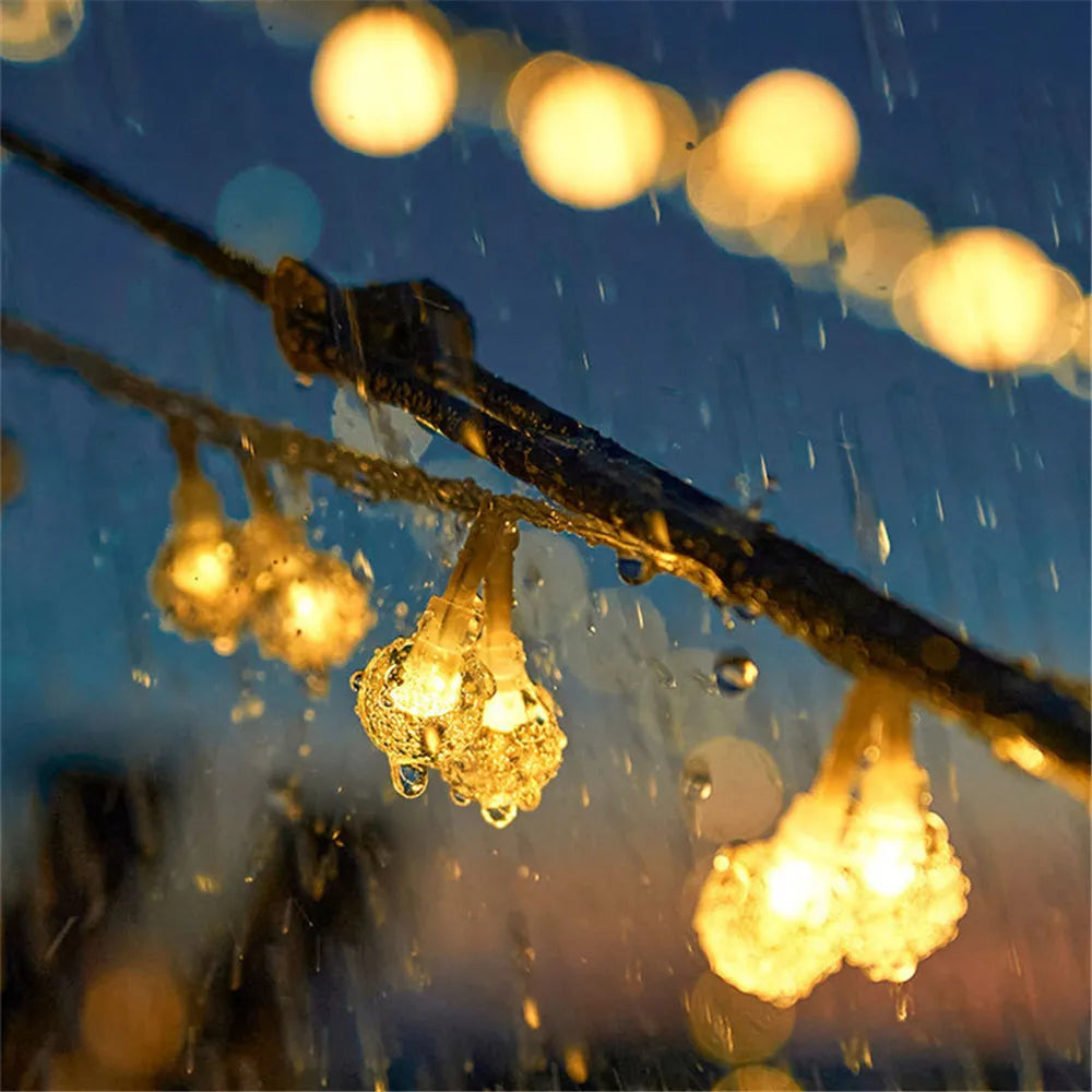 LED String Light Solar Fairy Lights 5m 20LED Warm Light Waterproof Outdoor Decoration Christmas Lamp