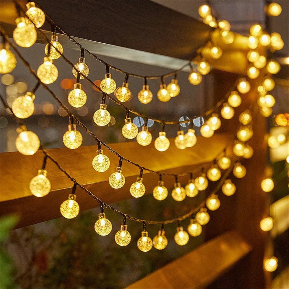 LED String Light Solar Fairy Lights 5m 20LED Warm Light Waterproof Outdoor Decoration Christmas Lamp