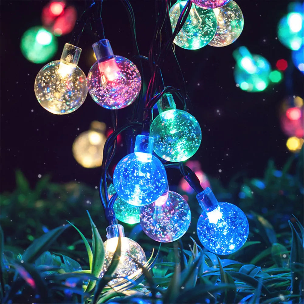 LED String Light Solar Fairy Lights 5m 20LED Warm Light Waterproof Outdoor Decoration Christmas Lamp