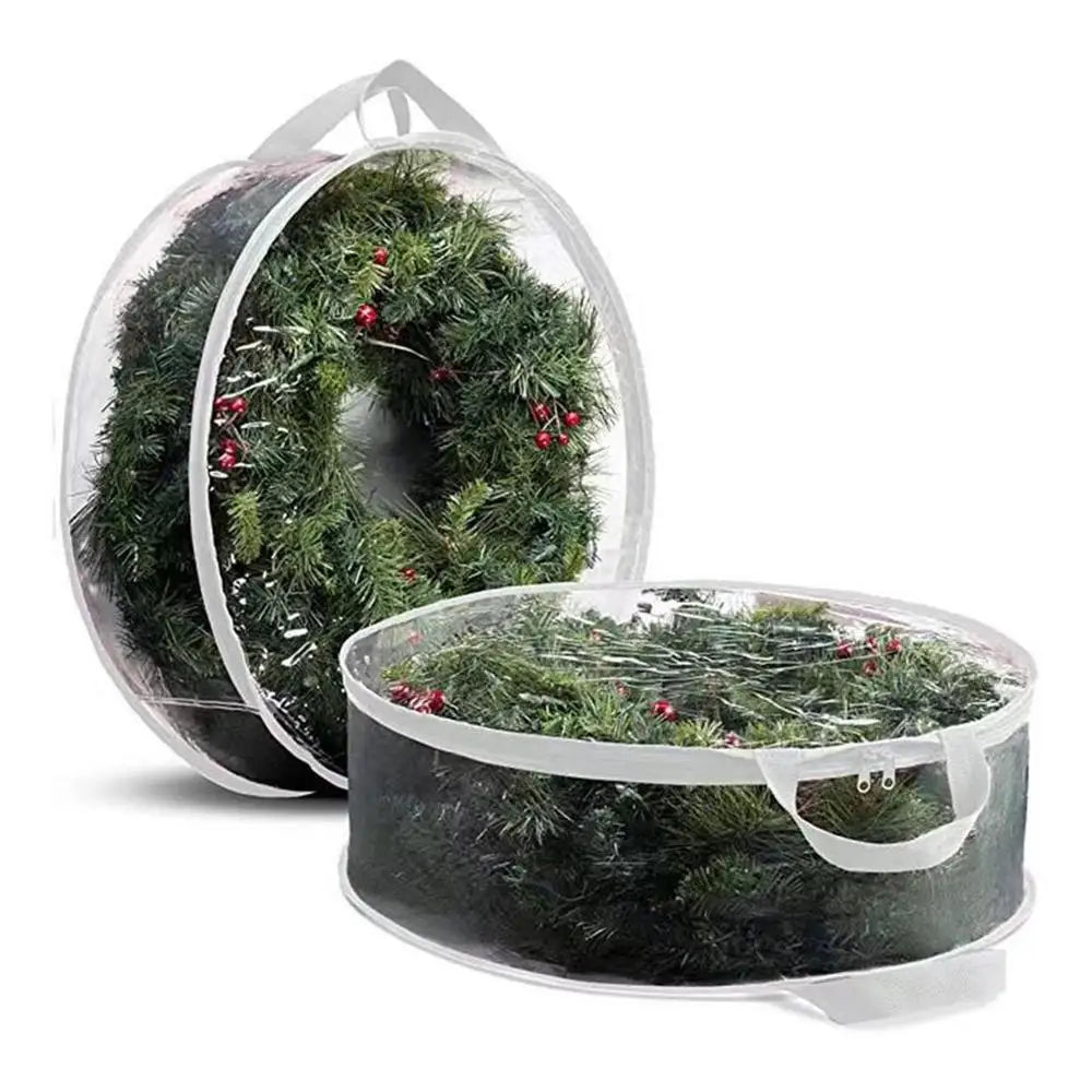 Christmas Wreath And Garland Bag Clear Storage Bag