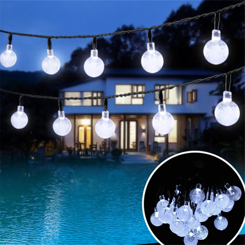 LED String Light Solar Fairy Lights 5m 20LED Warm Light Waterproof Outdoor Decoration Christmas Lamp