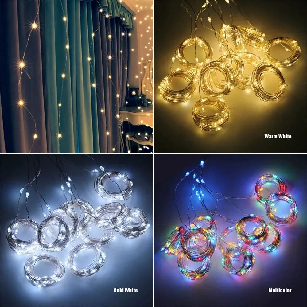 LED Curtain Lights Christmas Garland