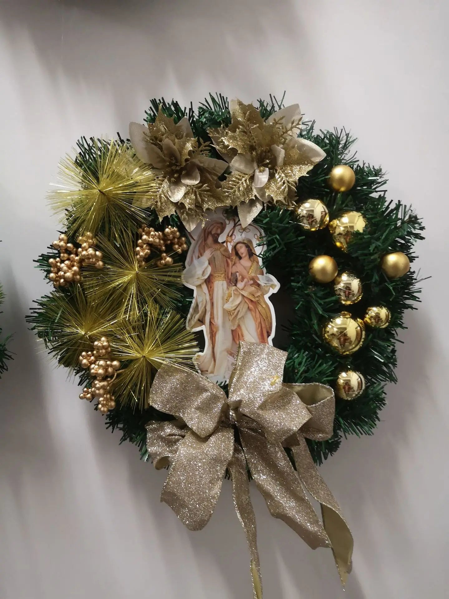 Door Wreath with Lamp!