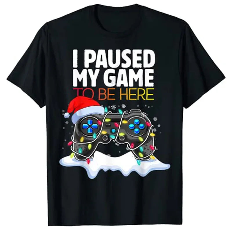 I Paused My Game to Be Here" Gamer Graphic Tee!