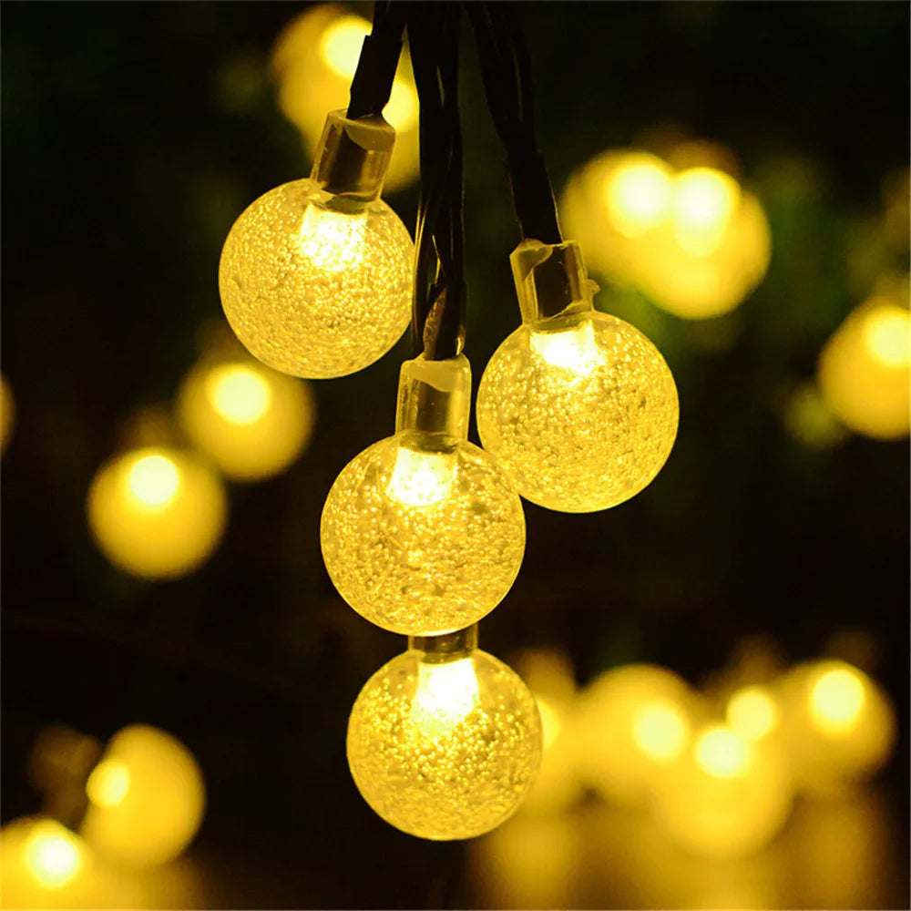 LED String Light Solar Fairy Lights 5m 20LED Warm Light Waterproof Outdoor Decoration Christmas Lamp