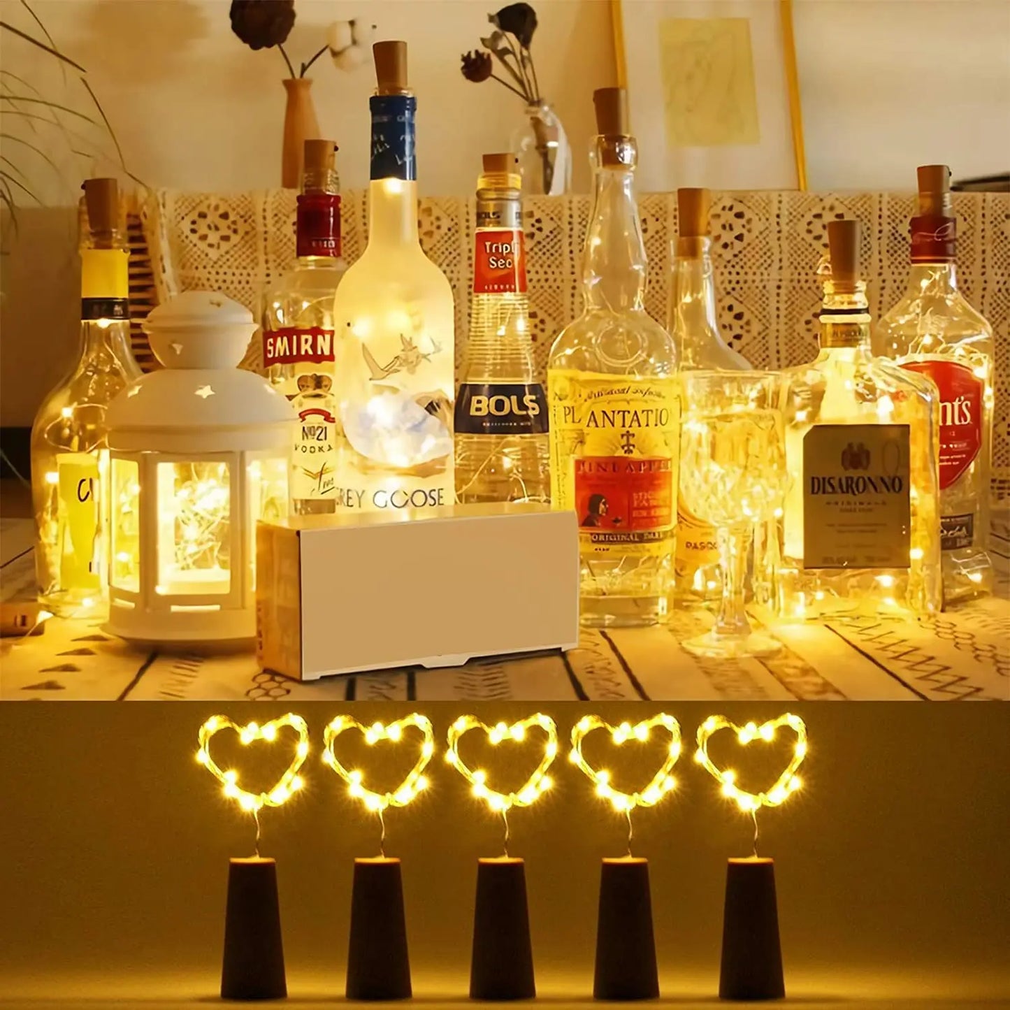 LED Wine Bottle Cork 2M String Lights Christmas Decoration