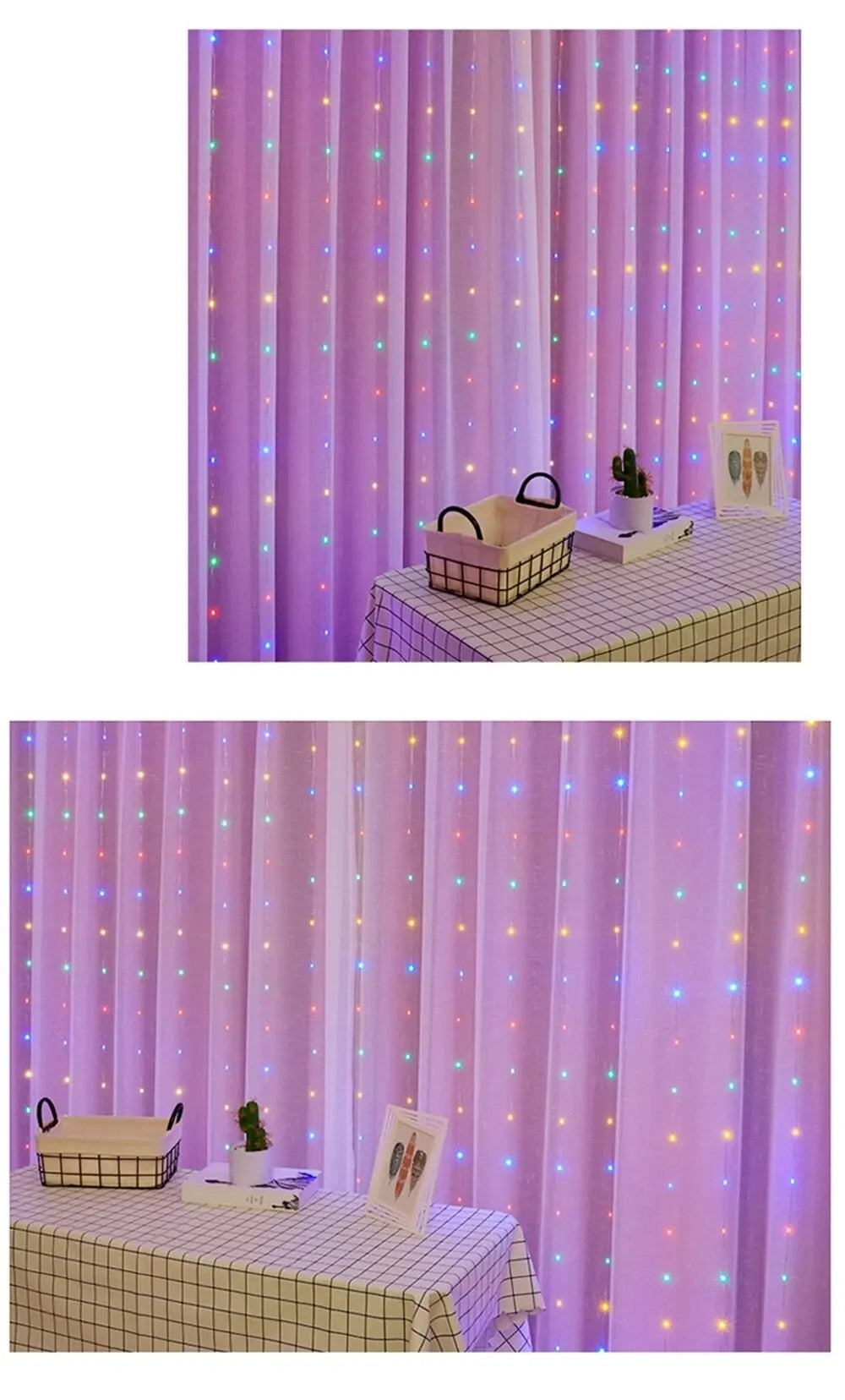 LED Curtain Lights Christmas Garland