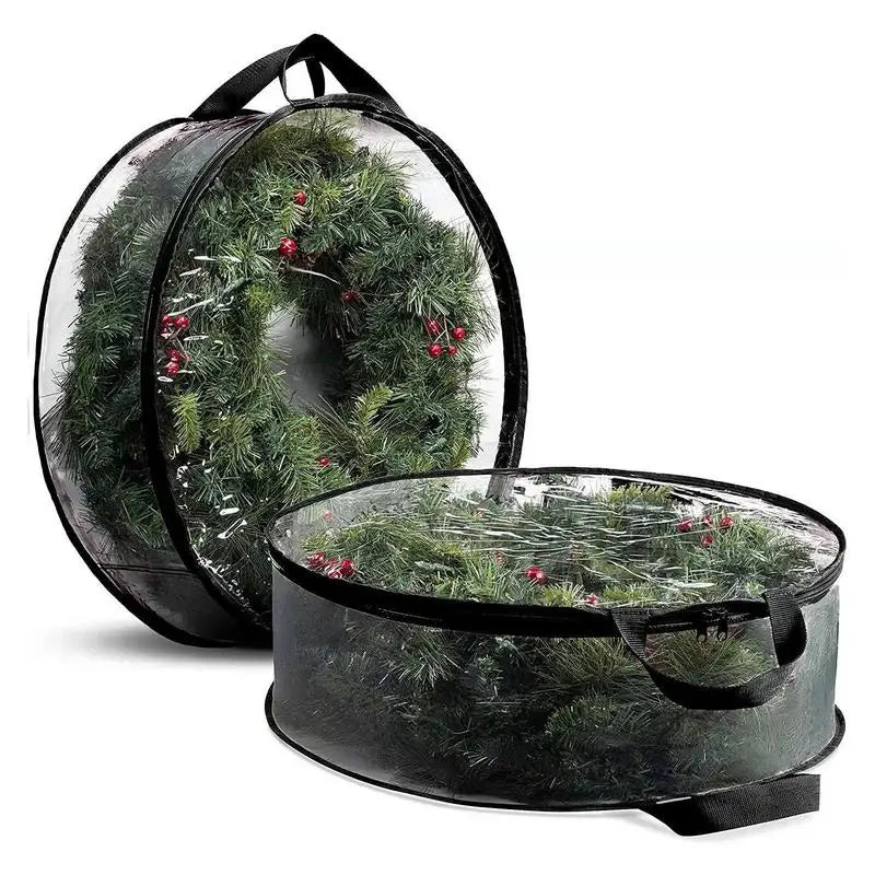 Christmas Wreath And Garland Bag Clear Storage Bag