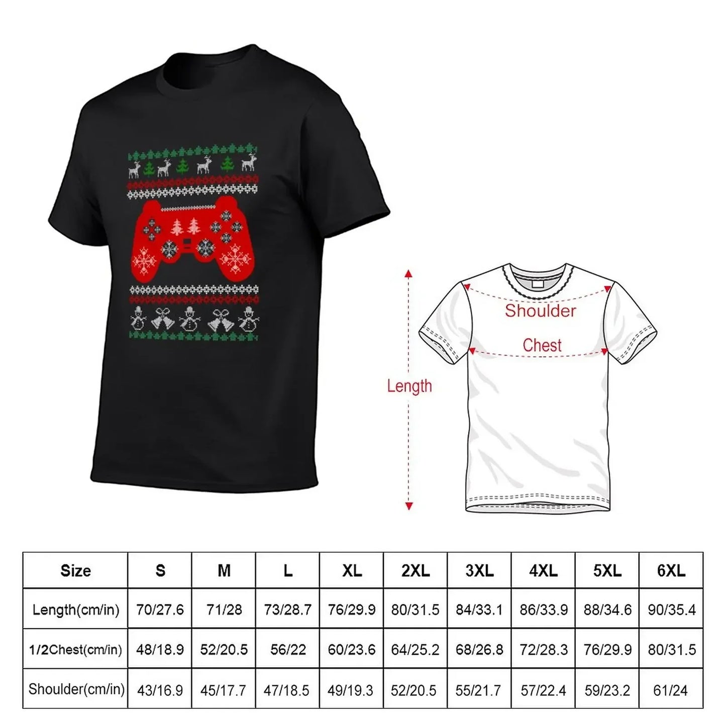 Christmas Video Gaming Controller Graphic T-Shirt!