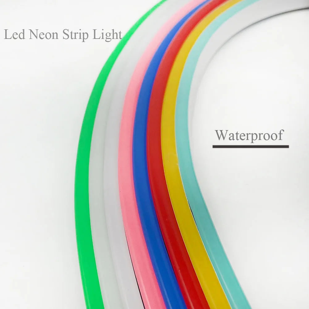 5M Led Neon Strip Outdoor Lights 12V Waterproof For Home Christmas Decoration Lighting Lamp