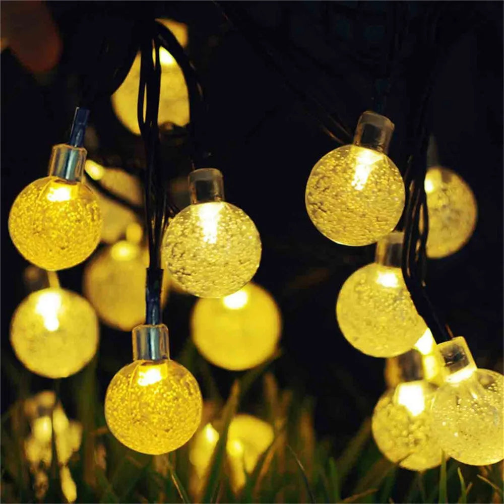 LED String Light Solar Fairy Lights 5m 20LED Warm Light Waterproof Outdoor Decoration Christmas Lamp