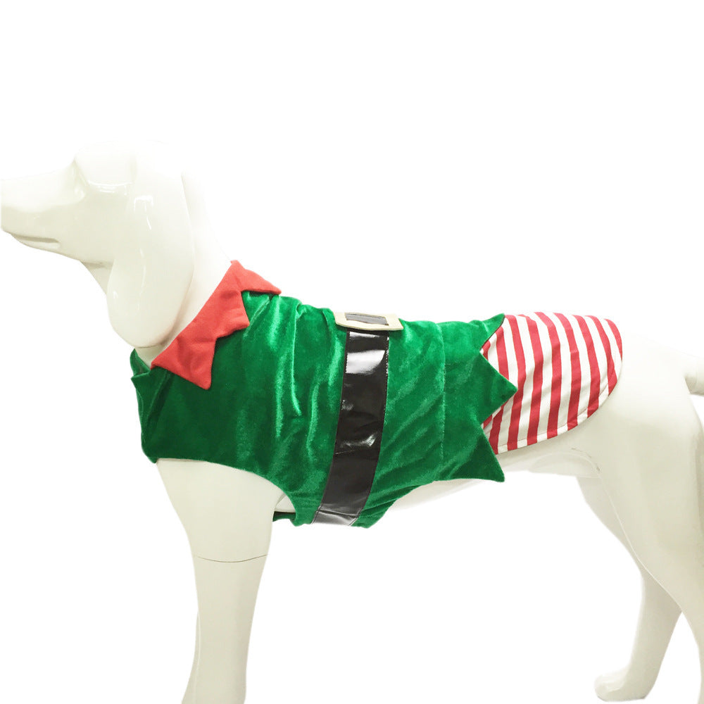 Green Elf Pet Dog Christmas Costume