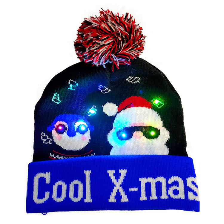 LED Christmas Knitted Beanie Christmas