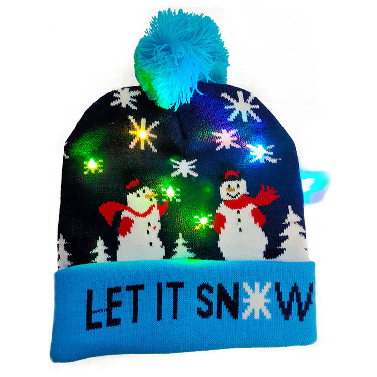 LED Christmas Knitted Beanie Christmas