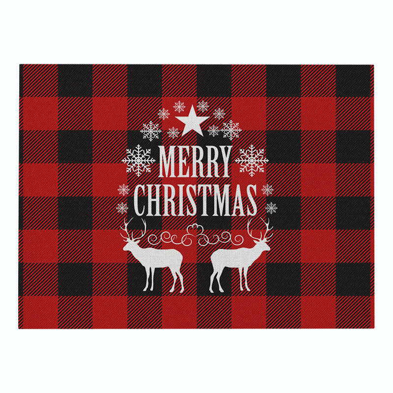 Christmas Series Cotton And Linen Placemat Dining Table