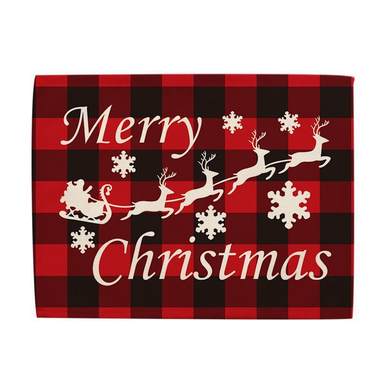 Christmas Series Cotton And Linen Placemat Dining Table