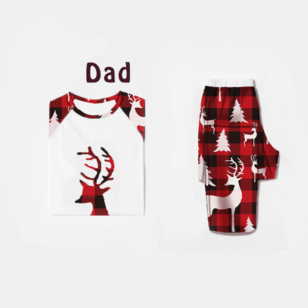 Christmas Deer Head Print Parent-child Home