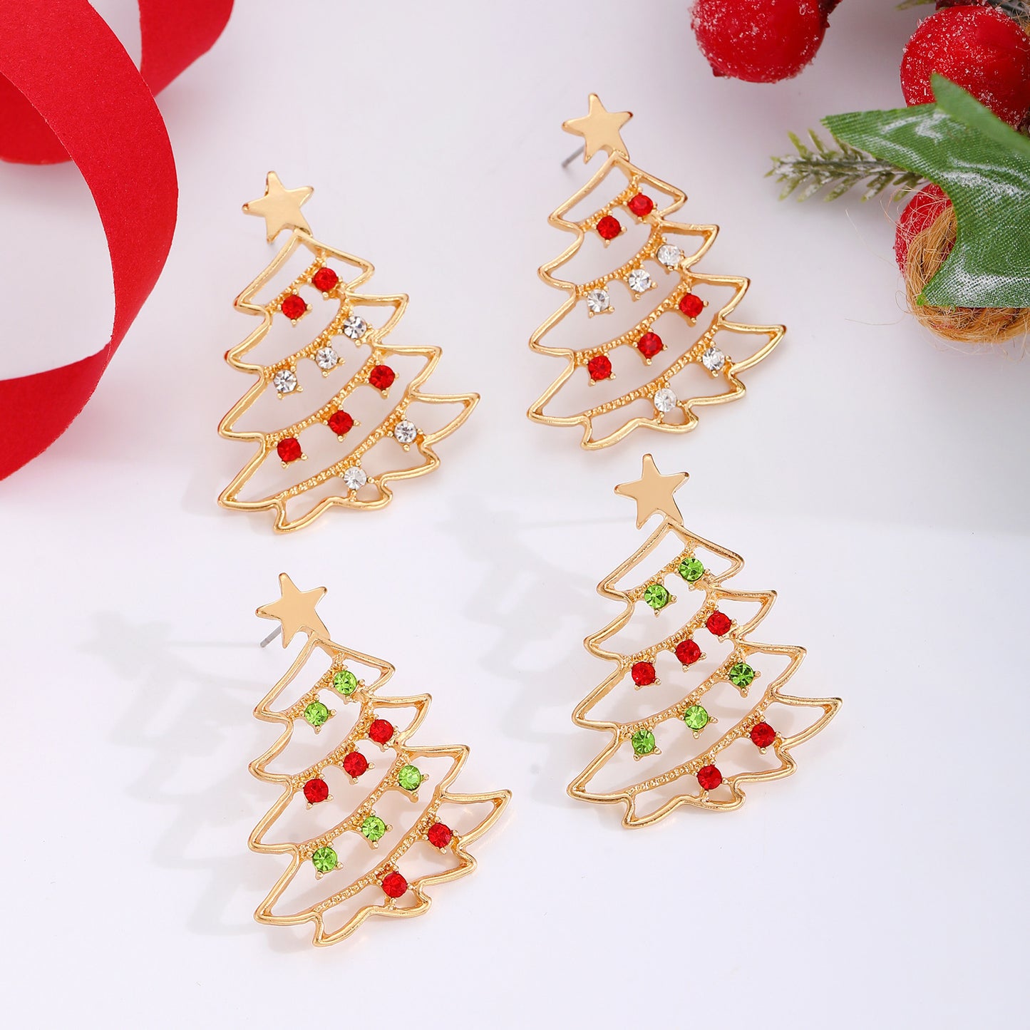 Christmas Tree Colourful  Earrings!